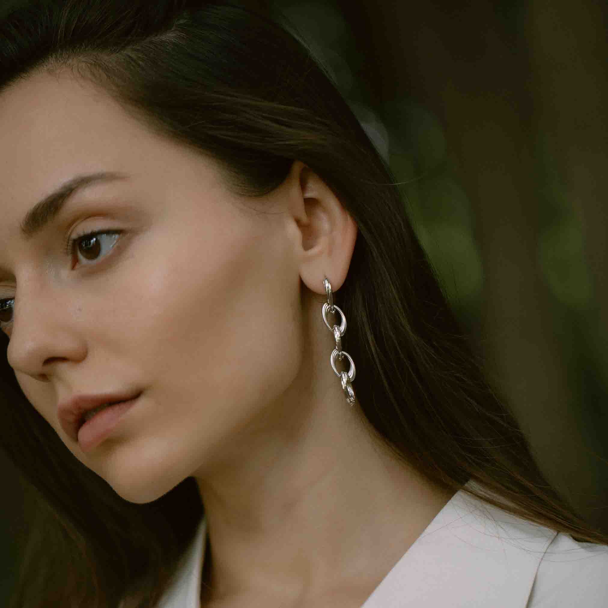 Pair of Cichlid Gold-Plated Drop Vermeil Earrings